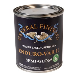 General Finishes Enduro-VAR II Water Based Urethane Topcoat, 1 Quart, Semi-Gloss