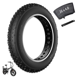 26x4 Fat Bike Tire Replacement, 26 x 4.0 Inch Electric Bicycle Snow Mountain E-Bike Tires, Folding Ebike Fat Tire Tubes and Tire Levers Compatible Wide Mountain Snow Bike Tires 1PCS