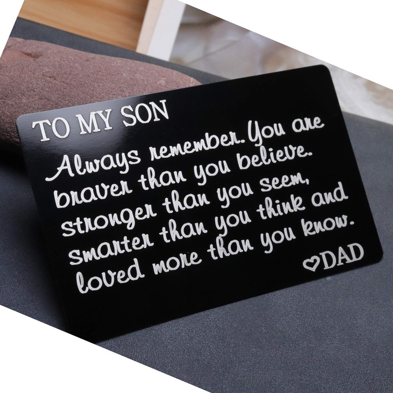 Jstud To My Son wallet Insert Cards Inspirational Graduation Birthday