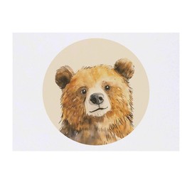 'Cute Brown Bear' Temporary Tattoo - Water Resistant, Skin-Safe, Non-Toxic Transfer (TO00084117)