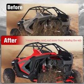 LitMiRaCle Rear Wheel Well Block Offs Splash Fender for Polaris RZR PRO XP/ XP4/ PRO R 2020-2024 Accessories, Inner Chassis Guard Mud Flaps, All Weather Protection(2PCS)