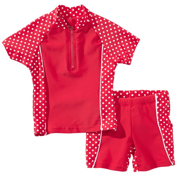 Playshoes UV-Schutz Bade-Set Punkte T-shirt Mixte enfant Rouge (8 rot ) 86/92