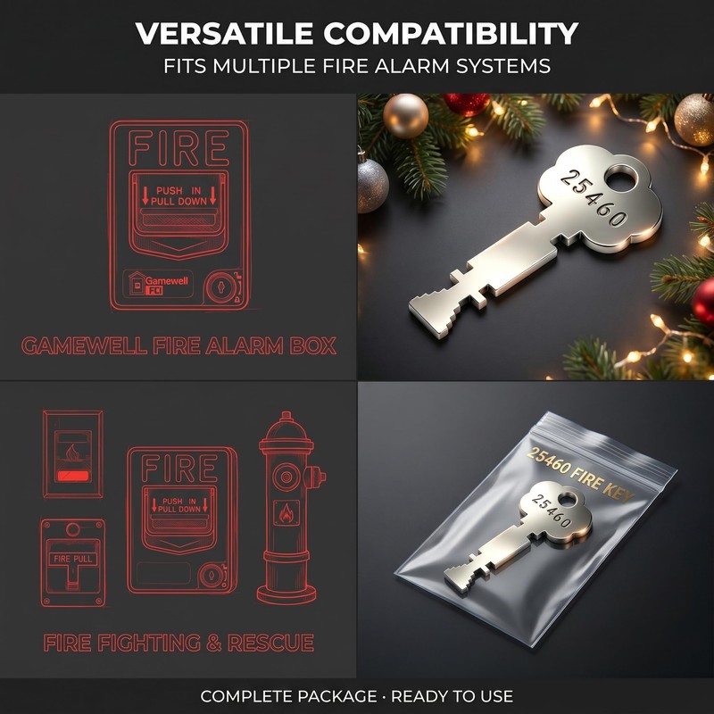 25460 Fire Alarm Key, Fits for Gamewell Fire Alarm Box,