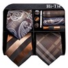 Hi-Tie 3 Pcs Gift Box Mens Tie Set Necktie with