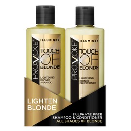 PROVOKE Illuminex Touch of Blonde Lightening Blonde Shampoo and Conditioner Duo Pack 200 ml, For Warm Blonde & Highlighted Blonde Hair