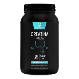 Creatina  Glutamina Suplemento Polvo Muscle Life 1kg 50serv                                                                                           