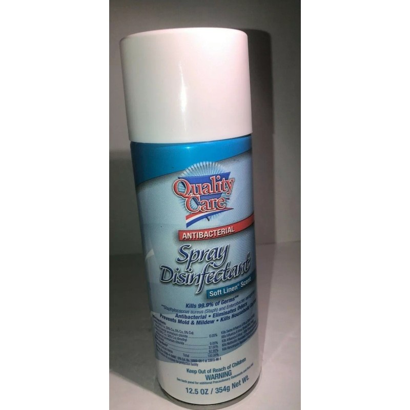 Quality Care Spray Antibacterial Linen Scent-Kills 99.9% Germs-1ea 12.5oz Can-SHIP