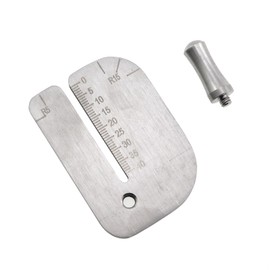 Caishun - Placa auxiliar de piel para costura y perforación de piel plateado, herramienta de procesamiento de piel, accesorios de herramientas de manualidades de piel, forja de acero inoxidable sólido