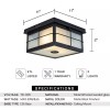 FTL Motion Sensor Outdoor Ceiling Light 2-Lights Flush Mount Ceiling