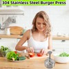 304 Stainless Steel Burger Press, 3.9 Inch Adjustable Hamburger Patty