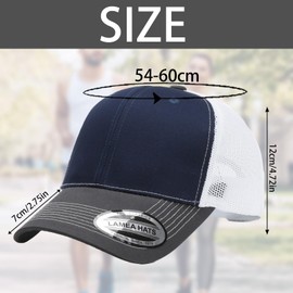 CWENDANER Unisex Baseball Mütze, Mesh Trucker Cap, Damen und Herren Kappe, Netzstoff Verstellbare Baseball Cap, Trucker Herren, Einheitsgröße, Für Sport Reisen Drauße