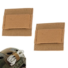ArrErr 2 Pack Tactical Helmet Cable Ties Organizer Hoop and Loop Adhesive Earpiece Cord Wraps Wire Organizer Cable Management for Walkie Talkies Earpiece Two-Way Radio Headset Wired Earbuds Headphone