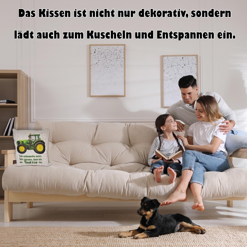 KiLaLa Anti-Snore Cushion Decoration Tractor Tractor with Saying