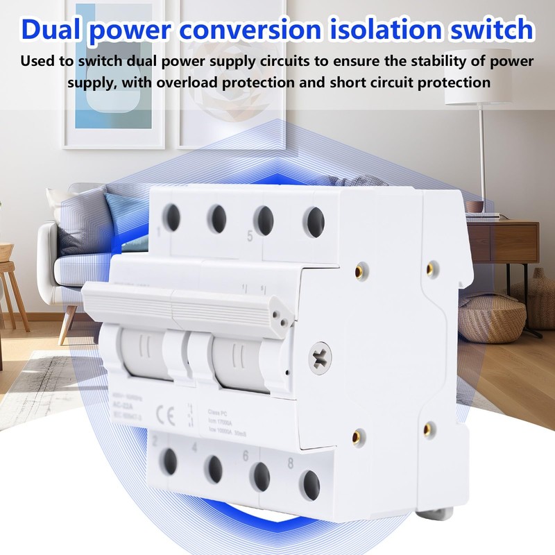 Jadeshay Manual Transfer Switch, 2-Pin 125A Load Disconnect Switch, Dual