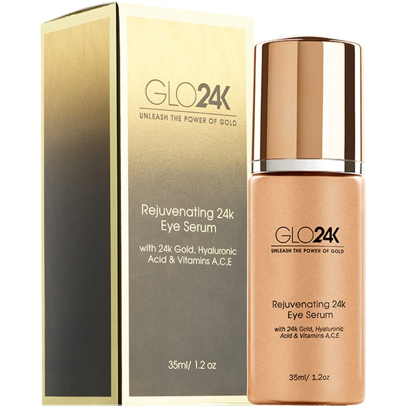 GLO24K Eye Serum con 24k de oro, fórmula antienvejecimiento con