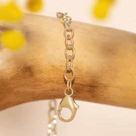 BENIQUE Necklace Bracelet Extender for Women Men - 14K Gold Filled or Solid 925 Sterling Silver Extension, Medium Size Jewelry Chain Durable Strong Removable 2" 4" or 6" Made in USA (Single Piece)(GF/L2)