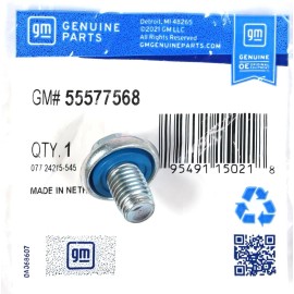 Tapón de drenaje de aceite de motor genuino OEM GM 55577568 2017-2025 Chevy 6,6 L Duramax L5P