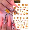 12 Sheets Fall Nail Stickers Autumn Nail Art for 3D