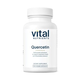 Vital Nutrients Quercetin 250 mg  Respiratorio y soporte sinusal  100 cpsulas vegetarianas por botella                                                