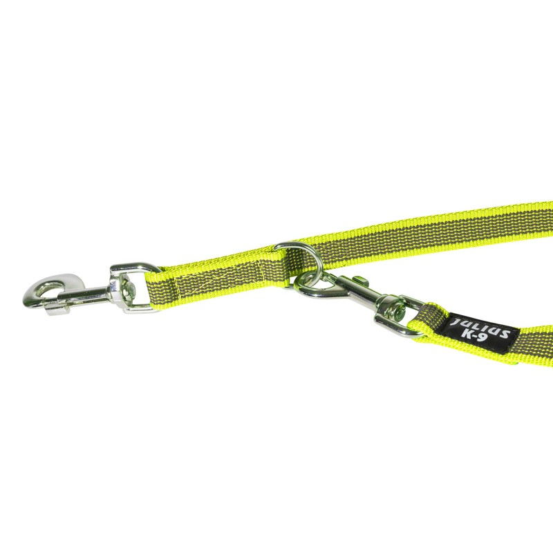 Julius-K9 Colour and Grey Rubber Lead, adjustable