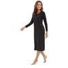 WiWi Nightgowns for Women Soft Viscose from Bamboo Long Sleeve