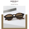 SHEEN KELLY Johnny Depp Art Acetate Polarised Trendy Oval Sunglasses