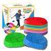 TECKMICO 10-Pack Stepping Stones for Kids,Non-Slip Balance Stones Obstacle Course