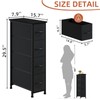Somdot Narrow Dresser with 4 Drawers, Slim Storage Organizer Chest