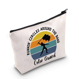 TSOTMO Color Guard Gift Marching Band Flag Sabre Gift Color Guard Zipper Pouch Makeup Bag Gift For Women Flag Bearer Gift (Color Guard)