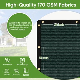 Amagenix 6'X75' Custom Size Privacy Screen Fence Heavy Duty Fencing Mesh Shade Net Cover for Wall Garden Yard Backyard Dark Green (We Make Customized)