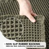 MIULEE Set of 2 Waffle Bathroom Rugs, Super Absorbent Non