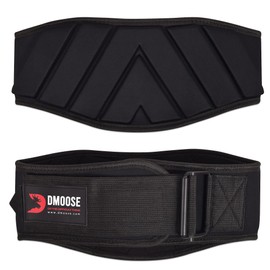DMoose gym belt for men weight lifting. Weight Belt Gym squat Weightlifting Powerlifting Workout Heavy Duty Training Strength Training Equipment - Black Small