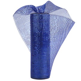HUIHUANG Navy Blue Deco Mesh 10 inch Rolls Royal Blue Mesh Ribbon for Christmas Tree Metallic Deluxe Foil Wide Mesh for X-mas Tree, Garlands, Staircase, Wreath Supplies, Swags, Large Bows-10 Yards