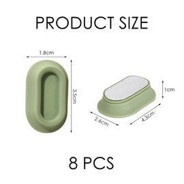 UBSIUH 8 Pieces of Magnetic Sticker Hook, Wall-Mounted Bracket, Household Storage Tools, Creative Hooks, Which Can Be Used for Remote Controls and Sockets.