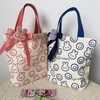 Mini Canvas Eco-Friendly Rabbit Handle Bag - Ins Style Lunch/Commuter Tote One Size/Pink Rabbit 27*25*10cm 10ea