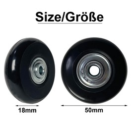 Goldyida Pack of 4 Rubber Luggage Suitcase Wheel Suitcase Rubber Wheels Replacement Wheels Wheel Suitcase Wheels Replacement Wheels for Suitcase Universal Luggage Suitcase Replacement Wheels Universal