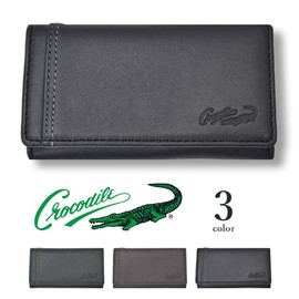 CROCODILE Crocodile Key Case Key Holder Real Leather (81cr68) (Black)