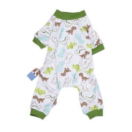 S-Lifeeling Dog Costumes for Indoor Outdoor Dinosaur Pattern Comfortable Puppy Pajamas Soft Dog Jumpsuit Shirt Best Gift 100% Cotton Coat for Medium and Small Dog