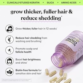 Lemme Suplemento Crecimiento Cabello Mujeres Complejo Queratina Clínicamente Probado Cuero Cabelludo Visiblemente Más Gruesos Reducción Caída