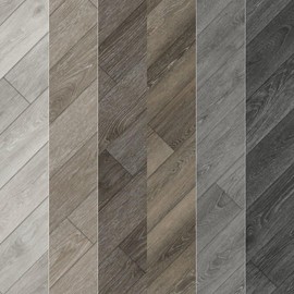 Flooret Luxury Vinyl Plank Flooring Grey Sample Kit | 6 Pieces of 12" Cut Samples from Real Planks | DIY Click Installation, 40 Mil Wear Layer, Waterproof and Scratch Resistant LVP