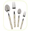 Kawaii 080789 Chou Chou Cutlery Series Dessert Spoon, Clover, Green