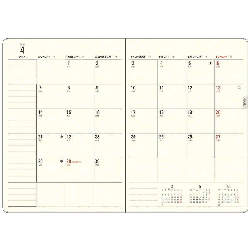 Daigo E9612 Planner, 2025 Schedule Book, Mill Weekly Blue, Starts