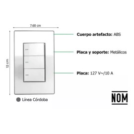 Sanelec Pack 10pz De Placas Sanelec Cordoba 3 Apagadores 4634 Acero