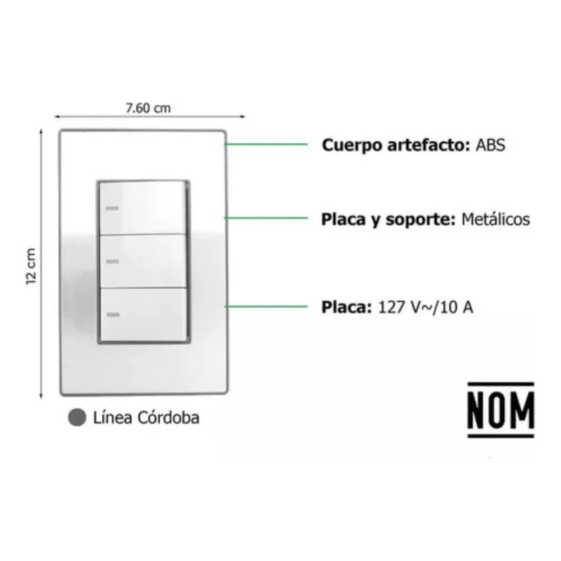 Sanelec Pack 10pz De Placas Sanelec Cordoba 3 Apagadores 4634
