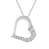 Pretty Jewels Forever Love Hearts Sterling Silver Pendant Necklace Cubic