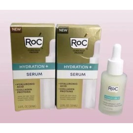 ROC HYDRATION+ SERUM FOR DRY SKIN 1 OZ BOXED LOT OF 2