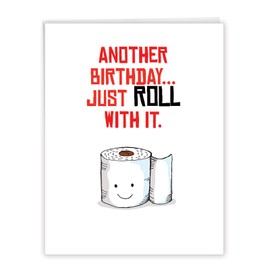 NobleWorks - 1 Big Pun Happy Birthday Card (8.5 x 11 Inch) - Funny Bday Celebration Greeting - Birthday Puns Roll J6119CBDG