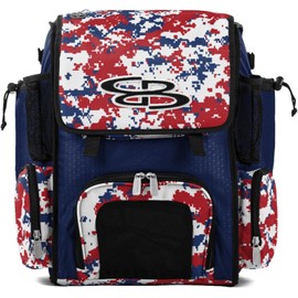 Boombah Mini Superpack Bat Bag PS-9014-3001C23 Digital Camo Royal/Red