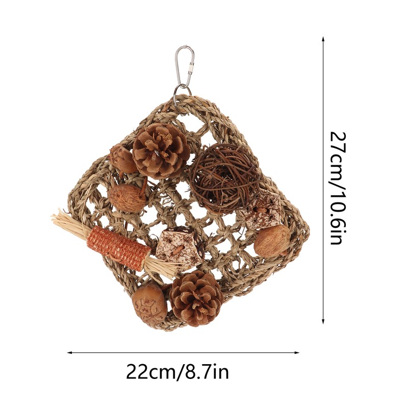 Bird Climbing Net Rattan Ball Pine Cone Corn Cob Nuts