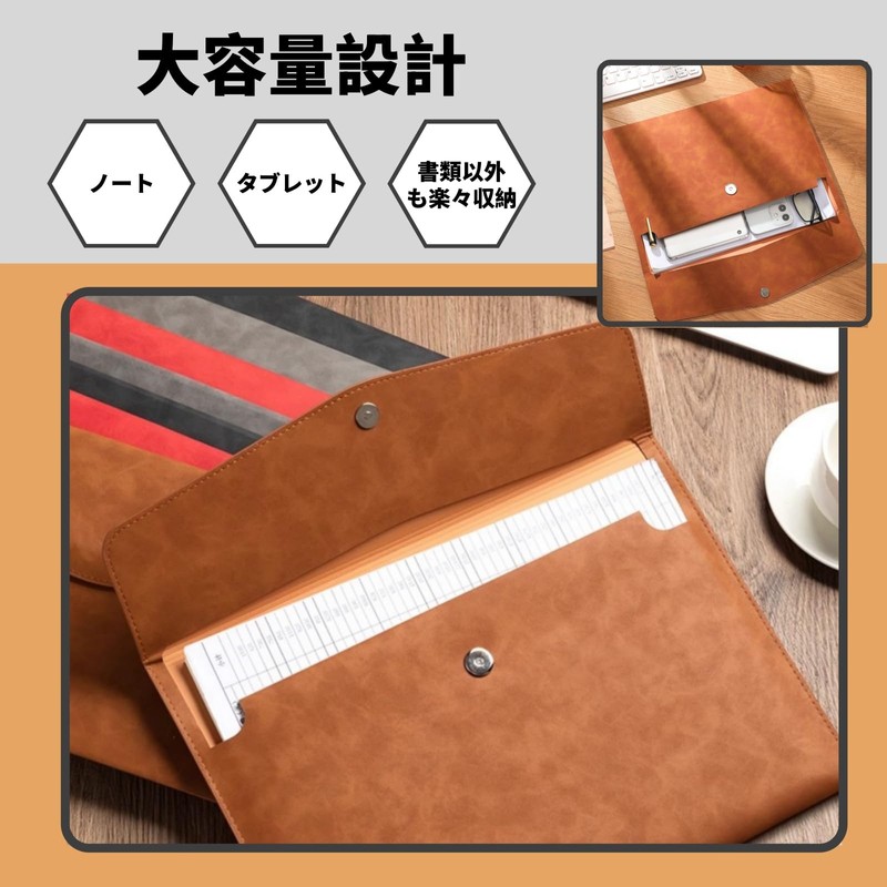 Jinchuan File Folder, Waterproof PU Leather, Document File Case, A4